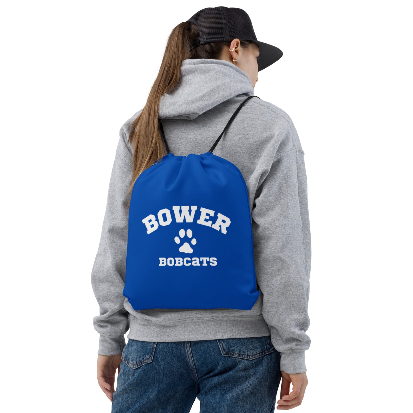 PAW blue drawstring bag