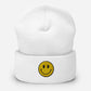 SMILE cuffed embroidered beanie