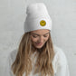 SMILE cuffed embroidered beanie