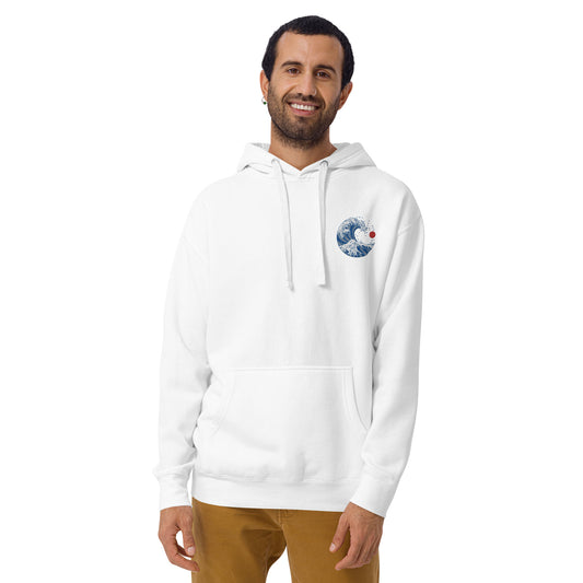 WAVE CIRCLE embroidered unisex hoodie