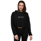 SLAY crop embroidered hoodie